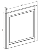 Oglinda SARA, stejar sonoma, PAL, 90x3x75 cm