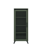 Vitrina LOUNGE 3, verde/negru, PAL/sticla, 61x45x152.5 cm